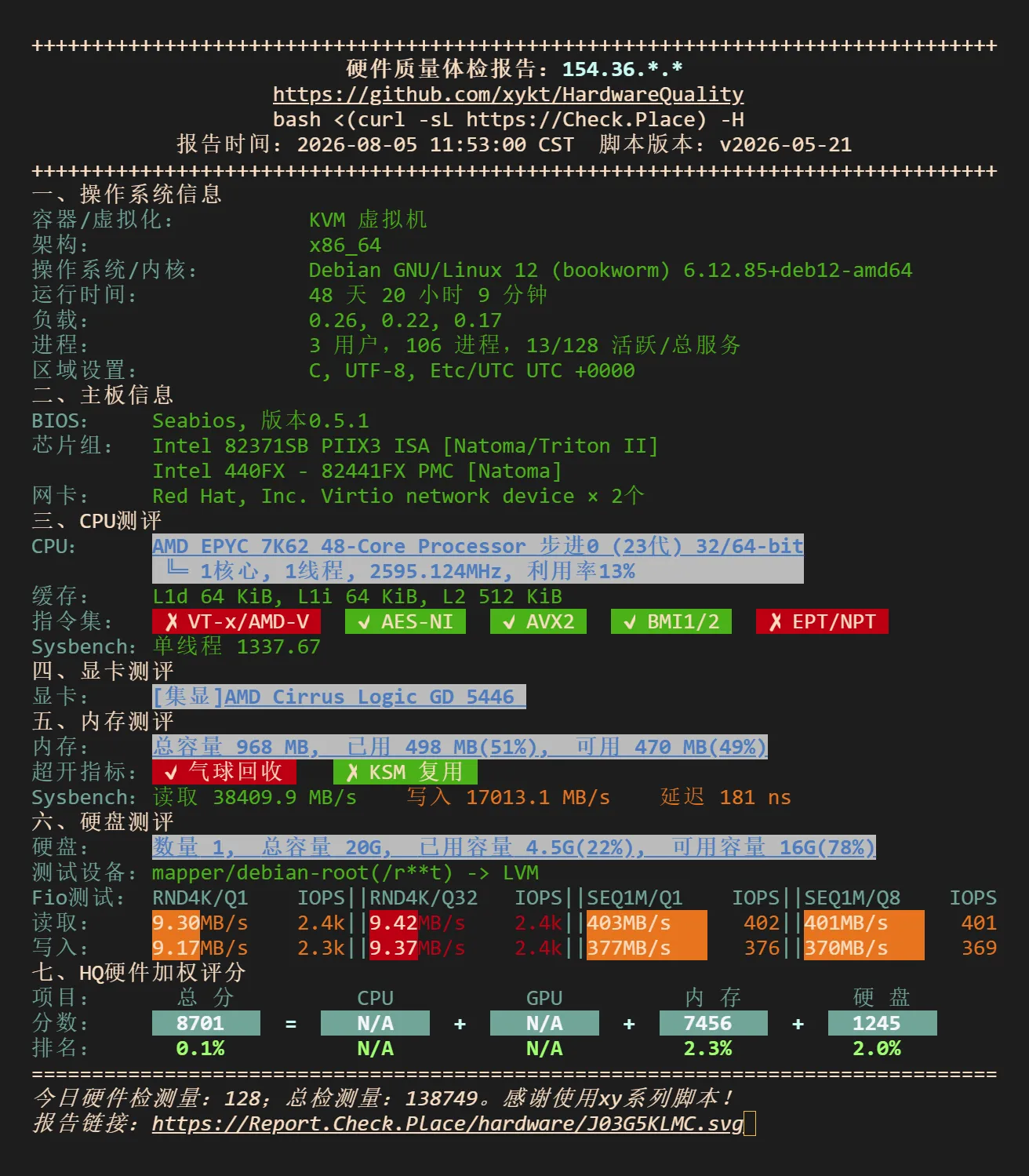 NodeQuality 基本信息